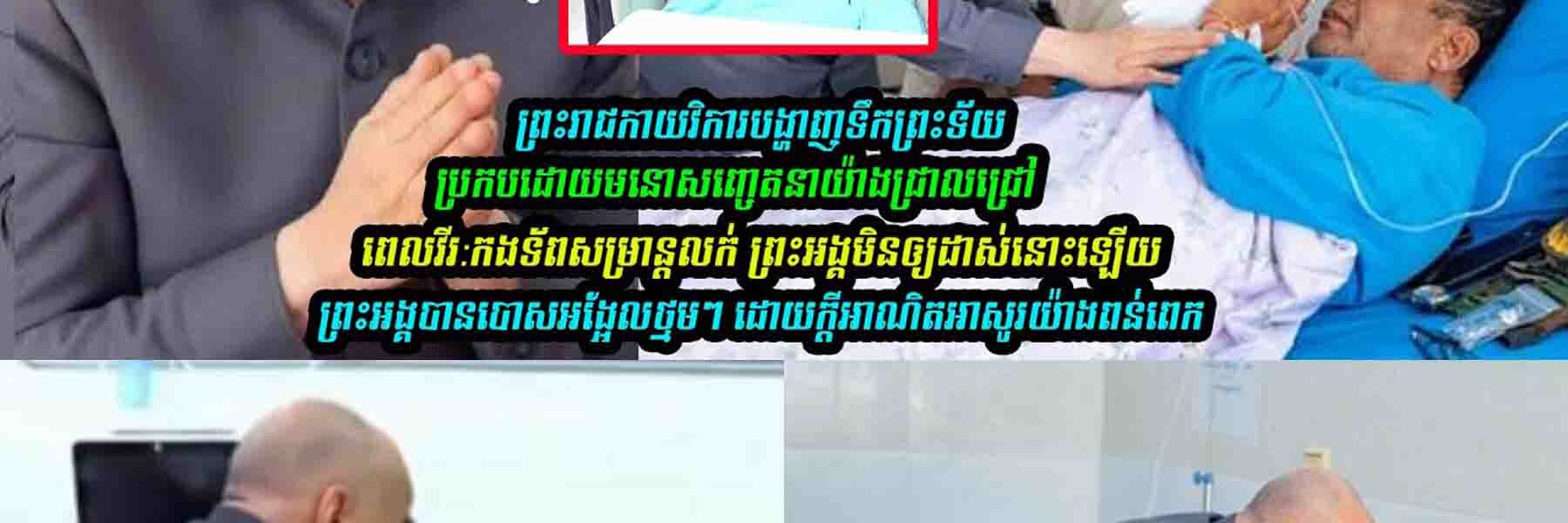 ព្រះរាជកាយវិការបង្ហាញទឹកព្រះទ័យប្រកបដោយមនោសញ្ចេ-តនាយ៉ាងជ្រាលជ្រៅ ចំពោះវីរៈកងទ័ព