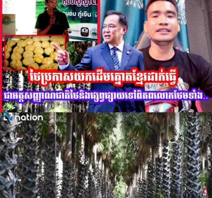 ស៊ែរបន្ទាន់ ពូជចោរសៀមប្រកាសយកត្នោតខ្មែរធ្វើជាអត្តសញ្ញាណជាតិផ្សព្វផ្សាយទៅពិភពលោក…..