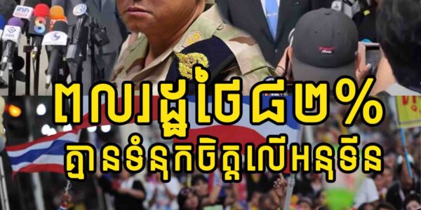 ពលរដ្ឋថៃ៨២% គ្មានទំនុកចិត្តលើសមត្ថភាពរបស់រដ្ឋាភិបាលលោក អានុទីន ក្នុងការដោះស្រាយវិបត្តិសេដ្ឋកិច្ច